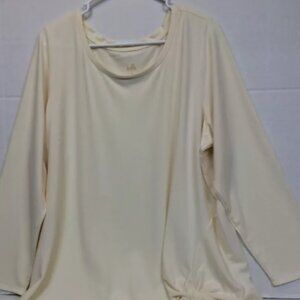 XL Twist Hem Top Shirt Ivory  $43 Sold out On air